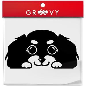 ダックスフンドがこっそり覗くチラ見 ステッカー かわいい犬 車のおしゃれに 自動車用 シルエット シール デカール