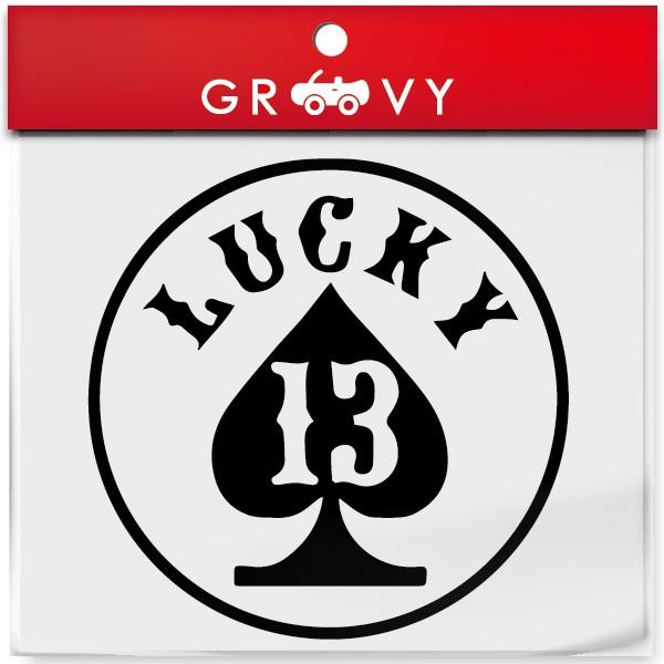 LUCKY13 ステッカー スタイリッシュ 面白い デカール カッティングステッカー おしゃれ かっ...
