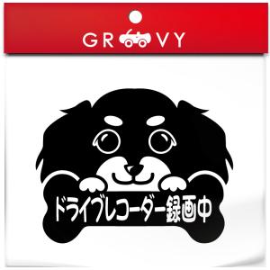 ダックスフンド 犬 ステッカー ドライブレコーダー録画中 あおり運転 防止 対策 防犯 車 自動車 エンブレム シール ブランド グッズ 雑貨 おしゃれ