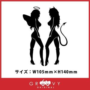 天使と悪魔のギャルステッカー / セクシー/ 可愛い / 面...