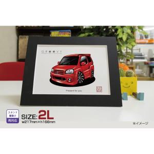 車好き プレゼント スズキ スイフト スポーツ HT81S 車 イラスト A4版
