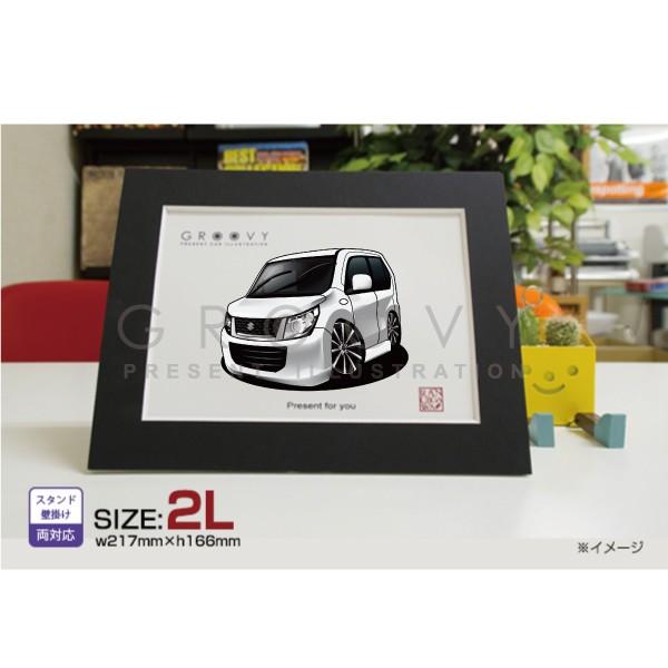 車好き プレゼント スズキ ワゴンR MH34S 車 イラスト 2L版 グルービー SUZUKI ア...
