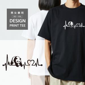 Tシャツ 半袖 ゴリラ ごりら ハート 心電図 開運 メンズ レディース