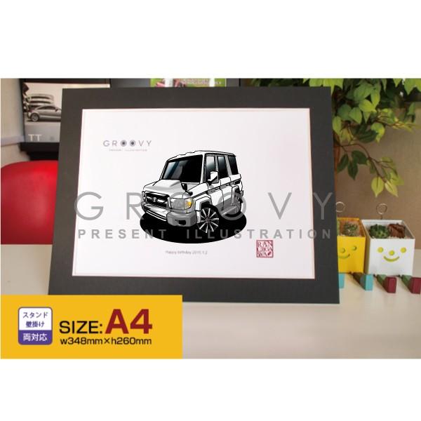 車好き プレゼント トヨタ ランドクルーザー 70 車 イラスト A4版 グルービー TOYOTA ...