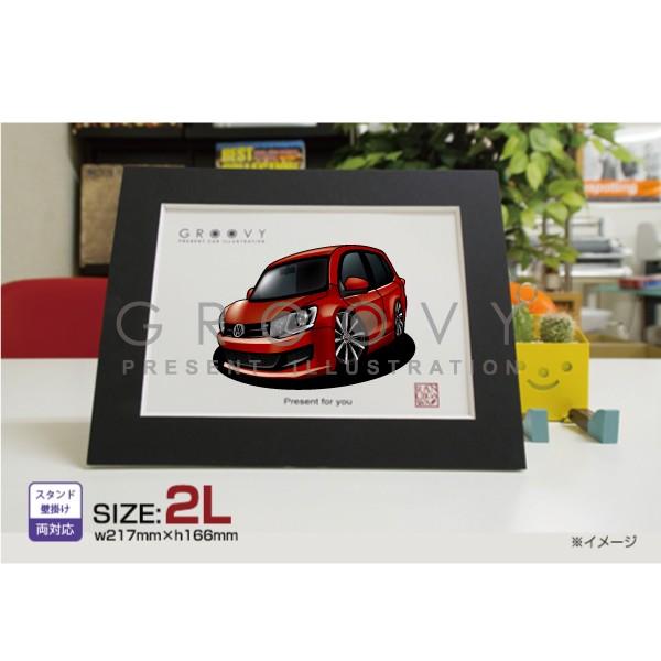 車好き プレゼント フォルクス ワーゲン ポロ POLO 6R型 車 イラスト 2L版 グルービー ...