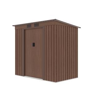 物置 屋外 おしゃれ 大型 幅190×奥行183×高さ221cm ブラウン（木目調