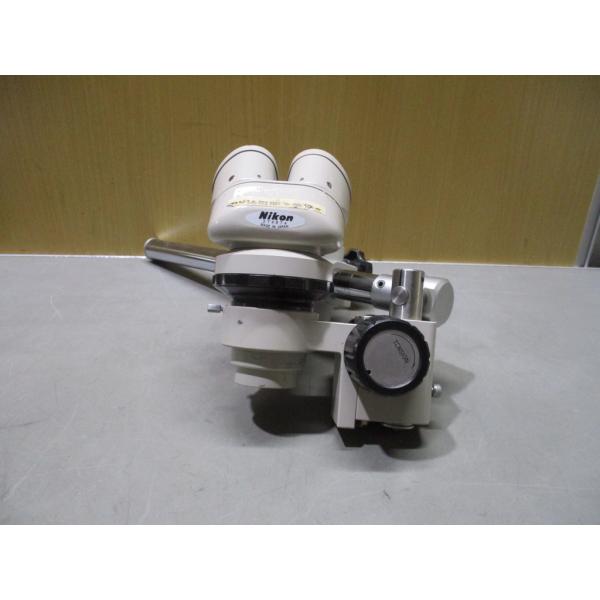 中古 Nikon  S10X&amp;C-W15X/16 メイジテクノズーム式実体顕微鏡 本体ひび割れあり ...