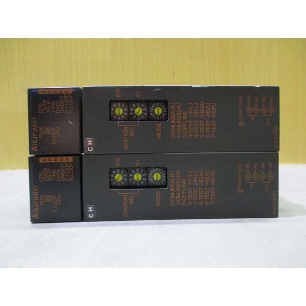 中古 MITSUBISHI A1SJ71AR21 シーケンサデータリンクシステム 2個 (BAKR6...