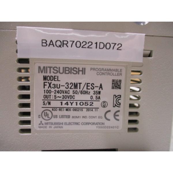 中古 三菱 FX3U-32MT/ES-A + FX3U-16CCL-M (BAQR70221D072...