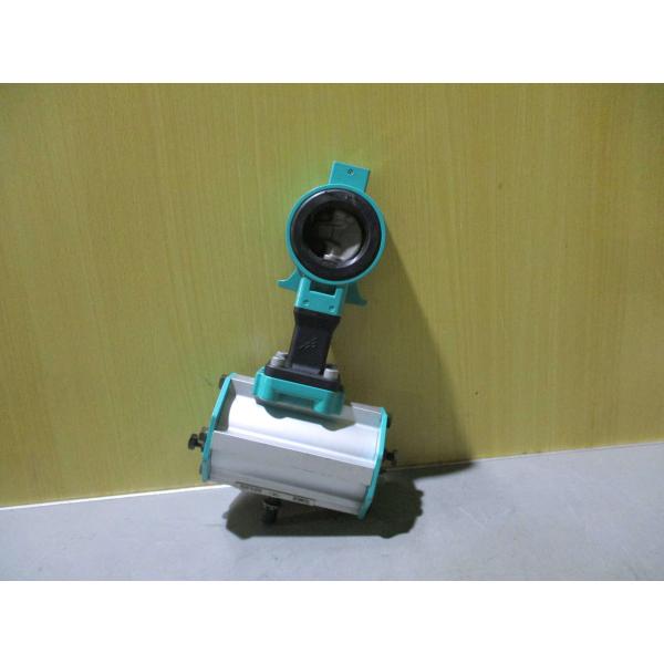 中古 巴バルブ株式会社 1-KS エアーシリンダー バタフライバルブ 空圧バタ弁 (EAQR6071...