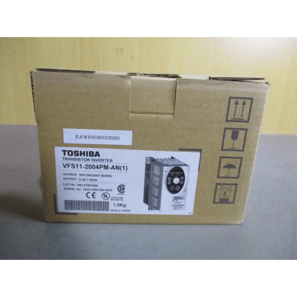 新古 TOSHIBA  VFS11-2004PM-AN(1)  0.4KW-1.3KVA-0.5HP...