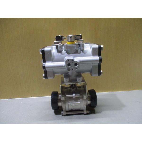 新古 Kitz FA-3 空気圧バルブアクチュエータ/EN60947-5-1*2 リミットスイッチ ...