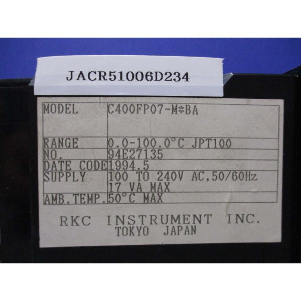 中古RKC REX-C400 C400FP07-M*BA Temperature Controlle...