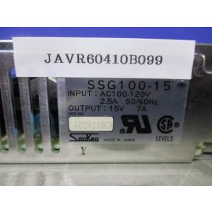 中古 SANKEN SSG100-15 スイッチング電源 AC100-120V 2.5A DC 15V 7A (JAVR60410B099)｜growdetradingltd