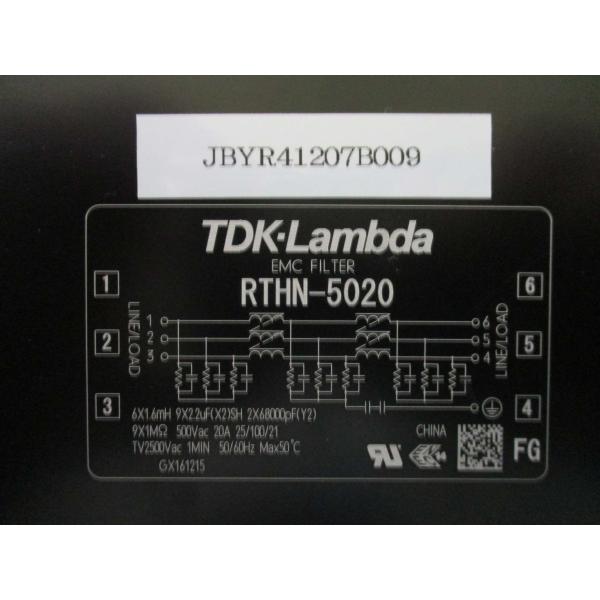 中古TDK-Lambda RTHN-5020 TDKラムダ 低背 ノイズフィルタ EMCフィルタ 高...