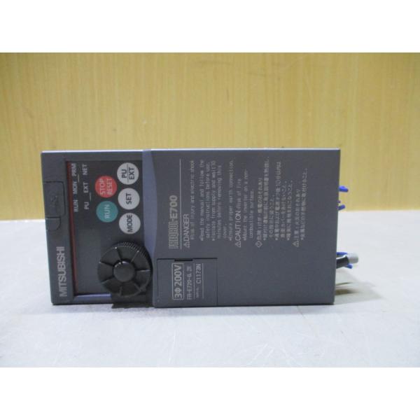中古 MITSUBISHI INVERTER FR-E720-0.2K インバータ 0.2KW (L...