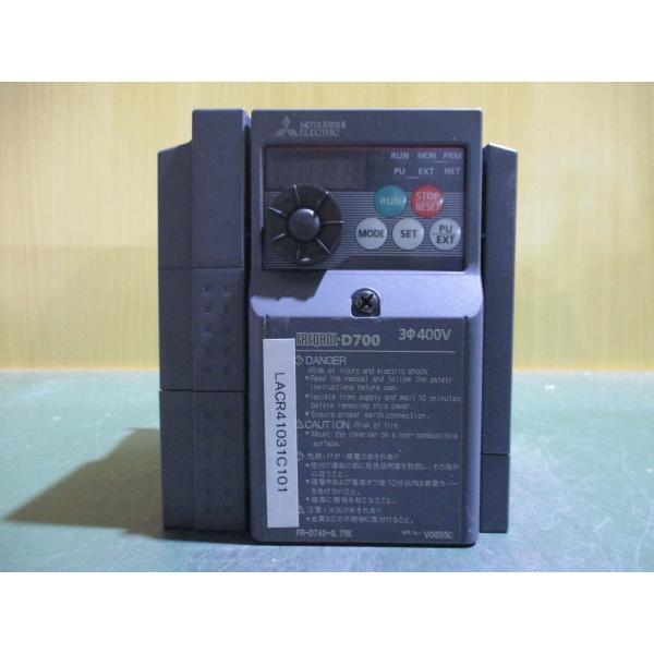 中古 MITSUBISHI FR-D740-0.75K 400V インバータ(LACR41031C1...