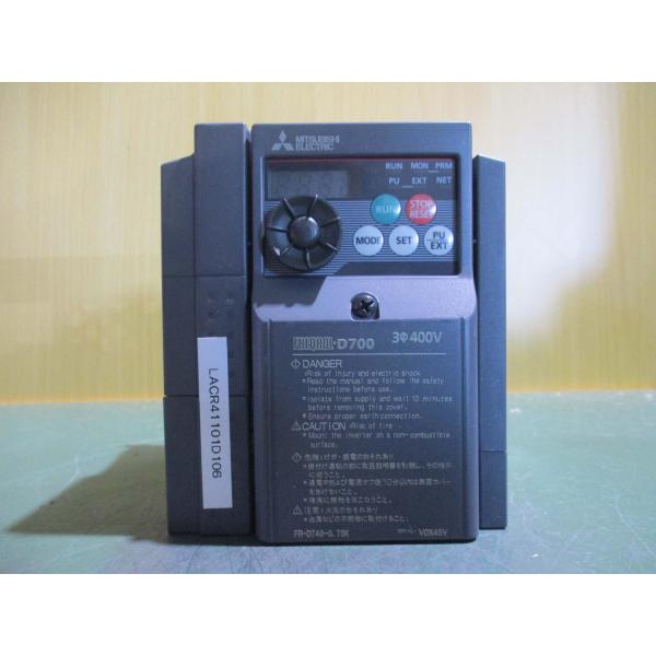 中古 MITSUBISHI FR-D740-0.75K 400V インバーター(LACR41101D...