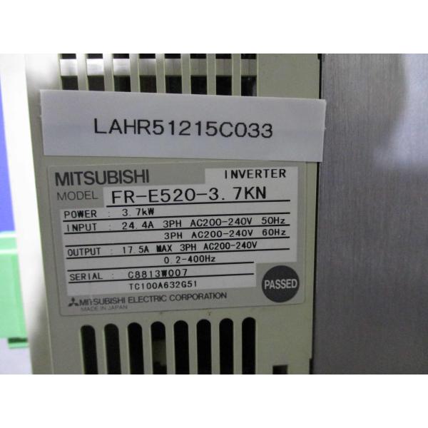 中古  MITSUBISHI INVERTER FR-E520-3.7KN  インバータ 三相 20...