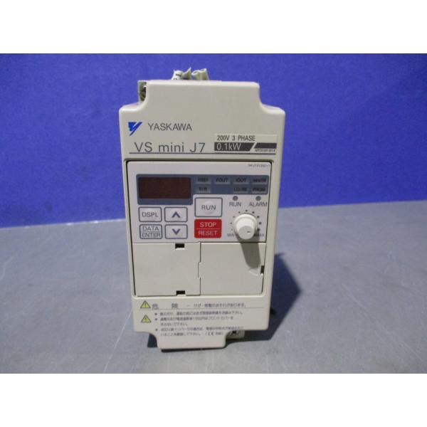 中古 YASKAWA Vs mini J7 CIMR-J7AA20P1 インバーター 0.1KW  ...