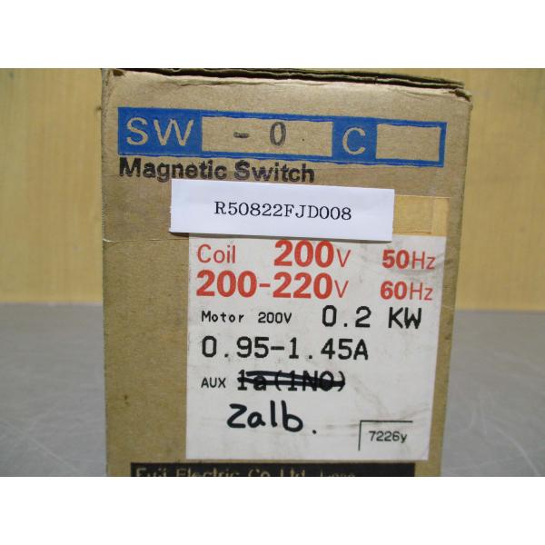新古 富士電機  SW-0C  電磁開閉器 ケースカバー付標準形  AC200V0.9-1.45A ...