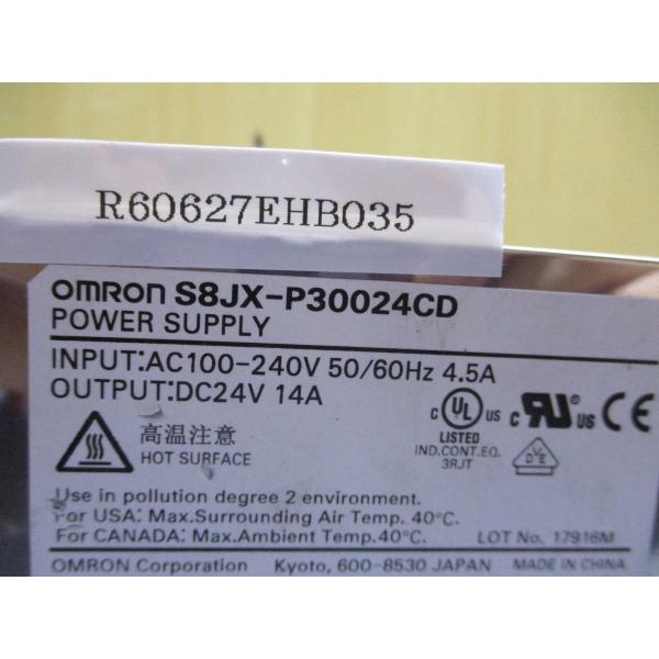 中古 OMRON POWER SUPPLY S8JX-P30024CD AC100-240V DC2...