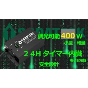 SODATECK 400wHPS/MHデジタル安定器 タイマー内臓｜growshopreal