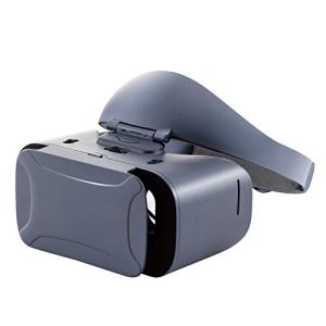 エレコム VRゴーグル VRヘッドセット 【DMMで使えるポイント付】 ピント調節 目幅調節 ハードバンド グレー VRG-DSB01GE｜growth-web