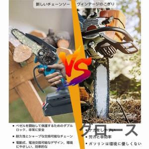 充電式チェーンソー 小型 チェンソー 6インチ...の詳細画像5