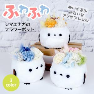 花 シマエナガのフラワーポット プリザーブドフラワー 誕生日 プレゼント お祝い 記念日 入園 入学 卒園 卒業 結婚記念日 結婚祝い 出産祝い 父の日