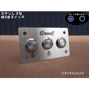 横2連 ステンレス製 防水スイッチ IP67 オルタネイト ステンレスパネル