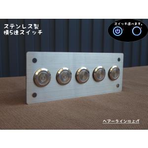 横2連 ステンレス製 防水スイッチ IP67 オルタネイト ステンレスパネル