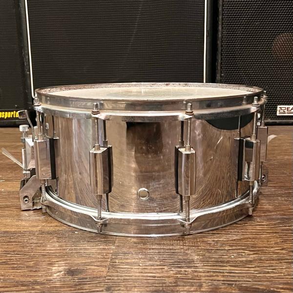 Pearl パール Steel Shell スネアドラム 全面当たり 14×6.5インチ -Grun...