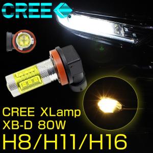 フォグランプLEDイエロー 80W級 CREE社製 アルミヒートシンク H8 H11 H16 4月中旬入荷予約