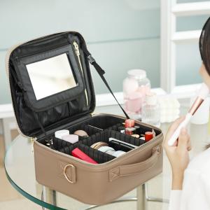 ショルダー付 メイクボックス 鏡付き 大容量 ...の詳細画像4