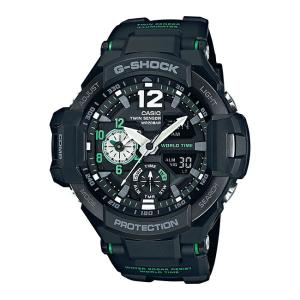 10年保証 CASIO G-SHOCK カシオ Gショック スカイコックピット GA-1100-1A3 腕時計 メンズ キッズ 子供 男の子 アナデジ 防水 ブラック 黒 グリーン 緑