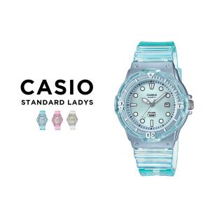 並行輸入品 10年保証 日本未発売 CASIO STANDARD LADYS カシオ スタンダード LRW-200HS 腕時計 時計 ブランド レディース チープ チプカシ アナログ 日付 クリア｜gryps