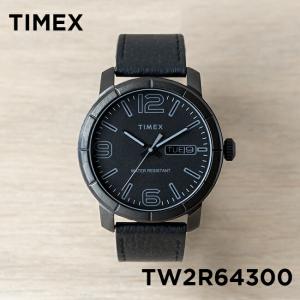 並行輸入品 日本未発売 TIMEX MOD44 タイメックス モッド44 44MM TW2R64300 腕時計 時計 ブランド メンズアナログ ブラック 黒 レザー 革ベルト オールブラック｜gryps