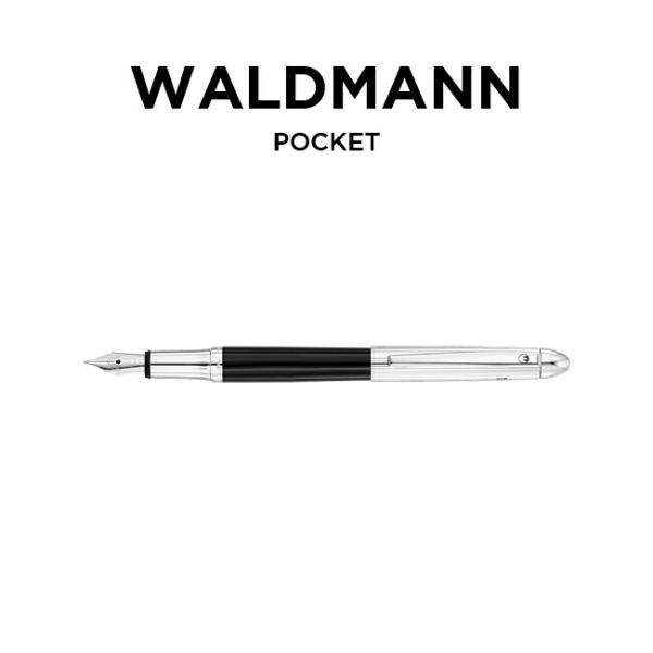 並行輸入品 日本未発売 WALDMANN ヴァルドマン ポケット 万年筆 極細 EF 5757 筆記...