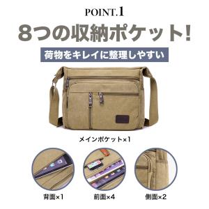 ショルダーバッグ メンズ 大きめ a4 キャン...の詳細画像1