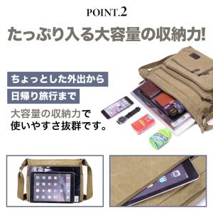 ショルダーバッグ メンズ 大きめ a4 キャン...の詳細画像2