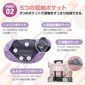 キャリーバッグ ボストンバッグ 旅行 バッグ ...の詳細画像2