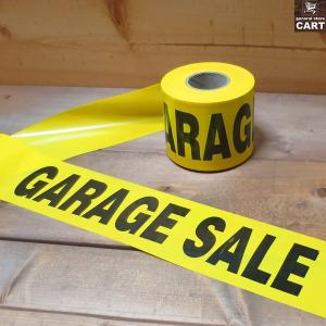 バリケードテープ HANSON ハンソン GARAGE SALE ガレージセール フリマ 売り出し中 300feet 91.44m ナイロンテープ 店舗オフィス アメリカン雑貨｜gs-cart