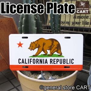 サインボード 看板 カリフォルニア リパブリック CALIFORNIA REPUBLIC 熊と星の州旗 西海岸インテリア ガレージ エンボスの商品画像