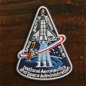 刺繍 アイロンワッペン NASA公認 スペースシャトルミッション STS-111 アメリカ航空宇宙局 オフィシャル パッチ｜gs-cart