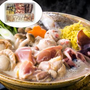 北海道 鶏白湯鍋 Aセット( 鶏もも肉500g・いか・帆立・助宗鱈・つみれ・生ラーメン・たれ)｜gs-joy