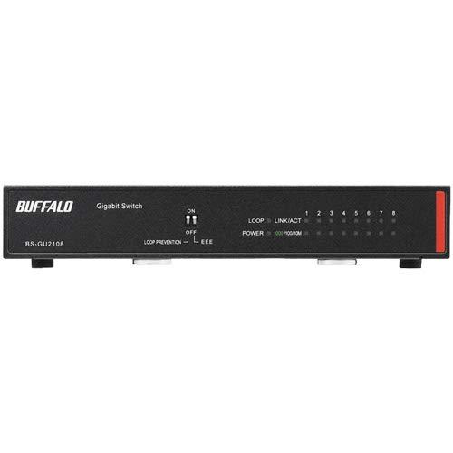 バッファロー BS-GU2108 法人向け Giga対応 Layer2 アンマネージスイッチ 8ポー...