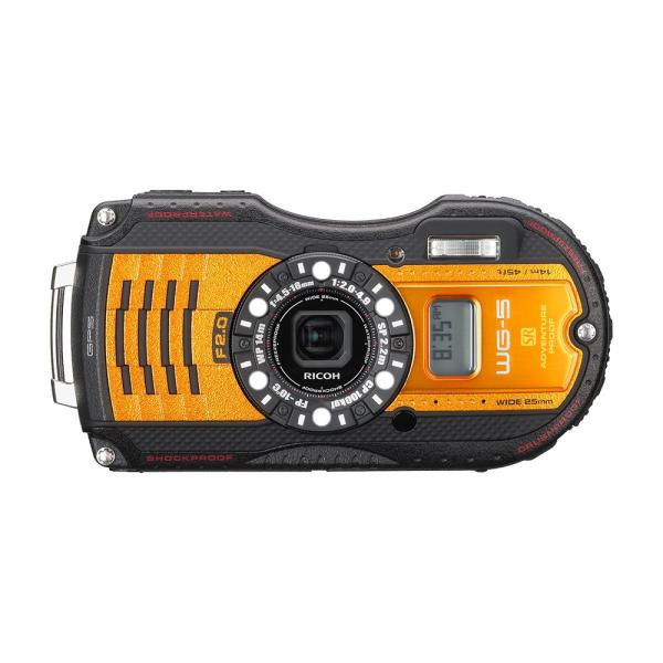 RICOH 防水デジタルカメラ WG-5GPS オレンジ 防水14m耐ショック2.2m耐寒-10度 ...