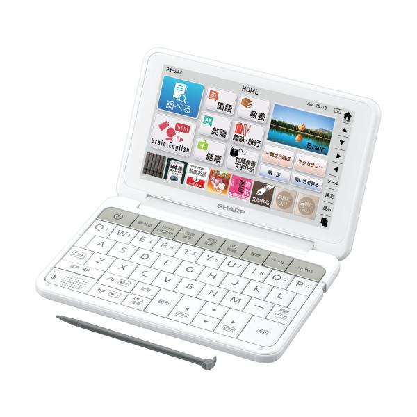 シャープ カラ?電子辞書 Brain 生活・教養モデル ホワイト系 PW-SA4-W