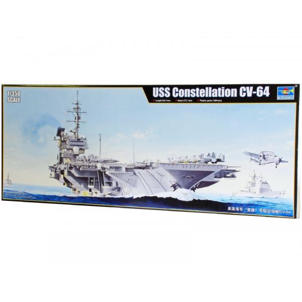 トランペッター 1/350 アメリカ 海軍 空母 CV-64 コンステレーション プラモデル 056...